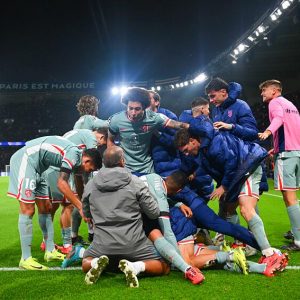 Atletico celebrate victory of PSG