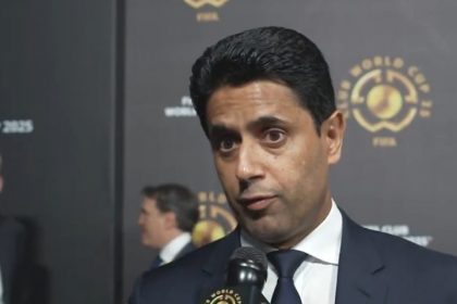 Al-Khelaïfi reacts to the Club World Cup draw