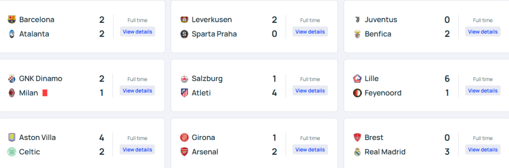 Champions League - Matchday 8 results and standings, PSG face a Ligue 1 club!  