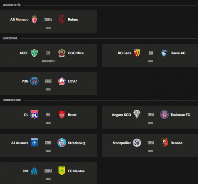 Ligue 1 - Day 24 preview: PSG/Lille, Champions League ahead of schedule  