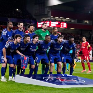 A European "top line-up" featuring several PSG players  