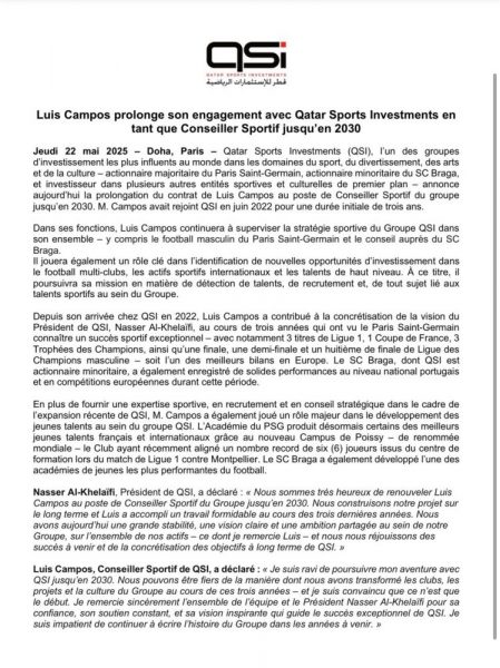 Official - Campos and QSI have sealed his future!  