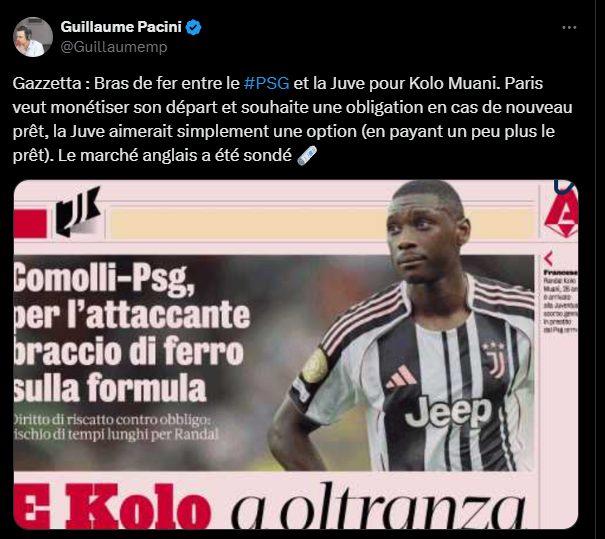 Transfer - Kolo Muani, 50 million euros in limbo  