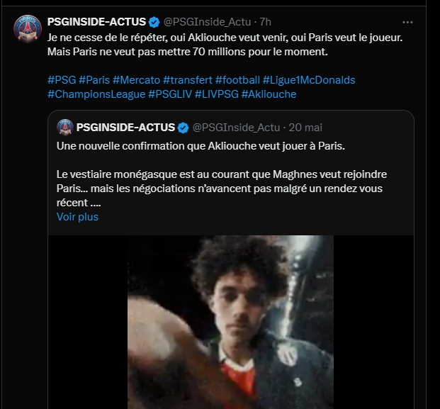 Transfer – Akliouche said yes to PSG !    