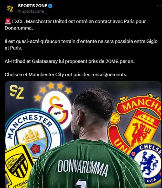 PSG Transfer – Donnarumma receives astronomical offers!  