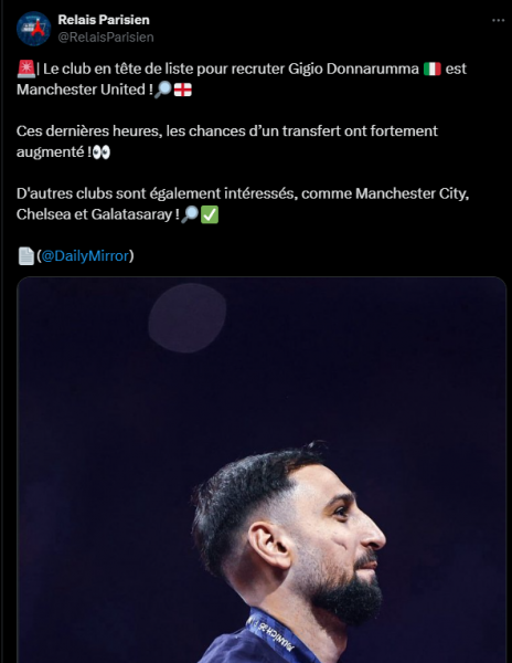 Transfer – An English club in pole position for Donnarumma!  