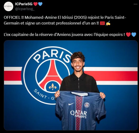 Official - A player signs for PSG from Amiens! Official - A player signs for PSG from Amiens!