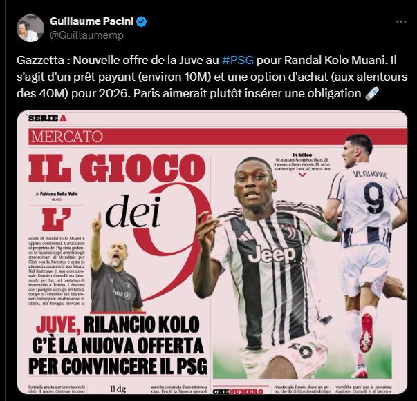 Transfer - Kolo Muani, PSG receive a €50 million offer!  