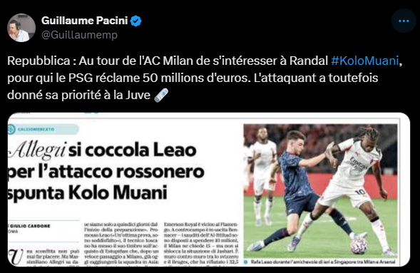 Transfer PSG – Kolo Muani, a new big name announced!  