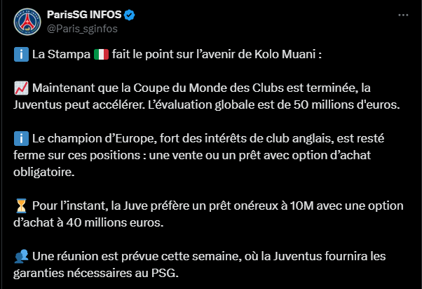 Transfer - Kolo Muani, decisive meeting scheduled for this week!  