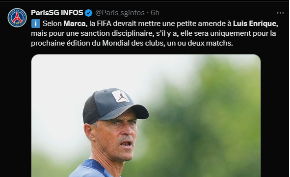 Chelsea/PSG - What Luis Enrique risks after the altercation  