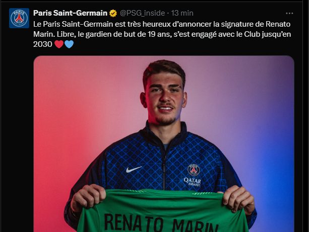 Official - PSG has its 1st recruit of the 2025 summer transfer window!  