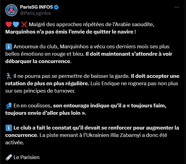 Transfer PSG - The strong choice for Marquinhos' future!  