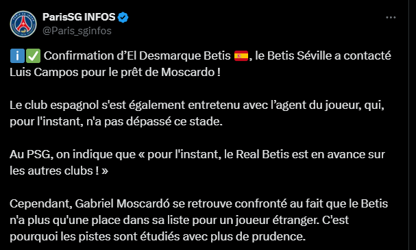Transfer - Moscardo, an exit door is confirmed!  