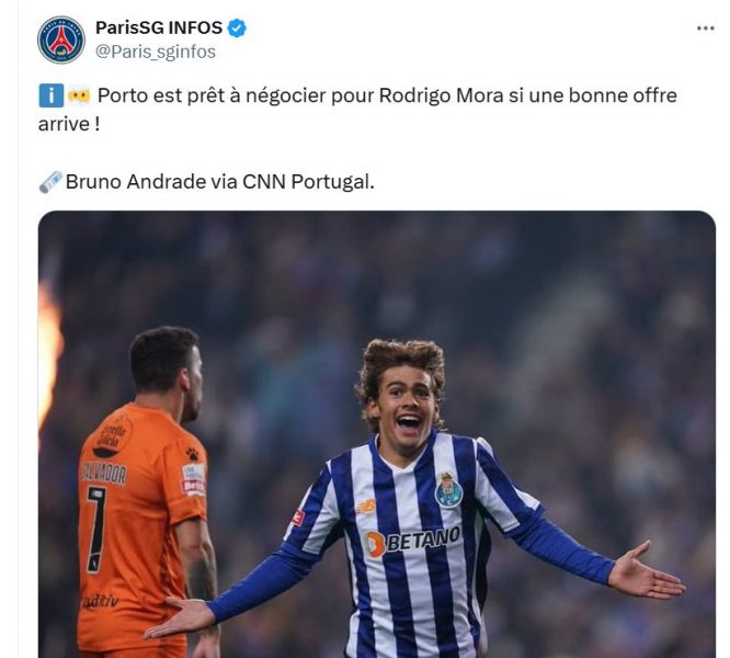 Transfer – Mora, the door opens for PSG!  