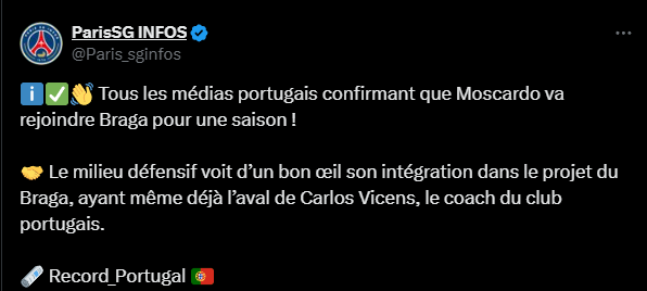 Transfer - Turnaround confirmed for Moscardo!  