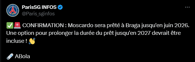 Transfer - Turnaround confirmed for Moscardo!  