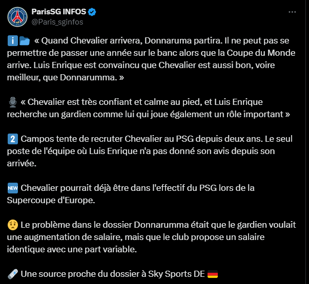 Transfer - Chevalier could be there for PSG/Tottenham!  