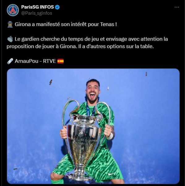 Transfer - Girona among options for frustrated PSG player  