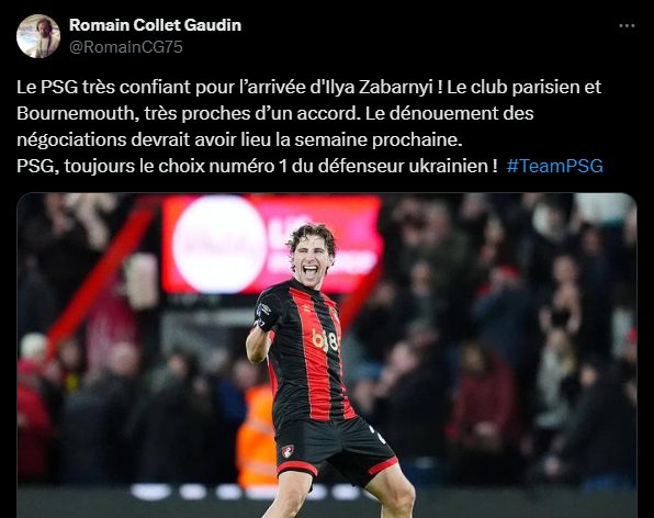 PSG transfer – Agreement imminent for Zabarnyi, it's confirmed!  