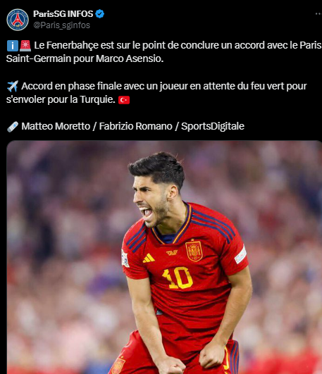 Transfer – Asensio, a surprising agreement is reached!  