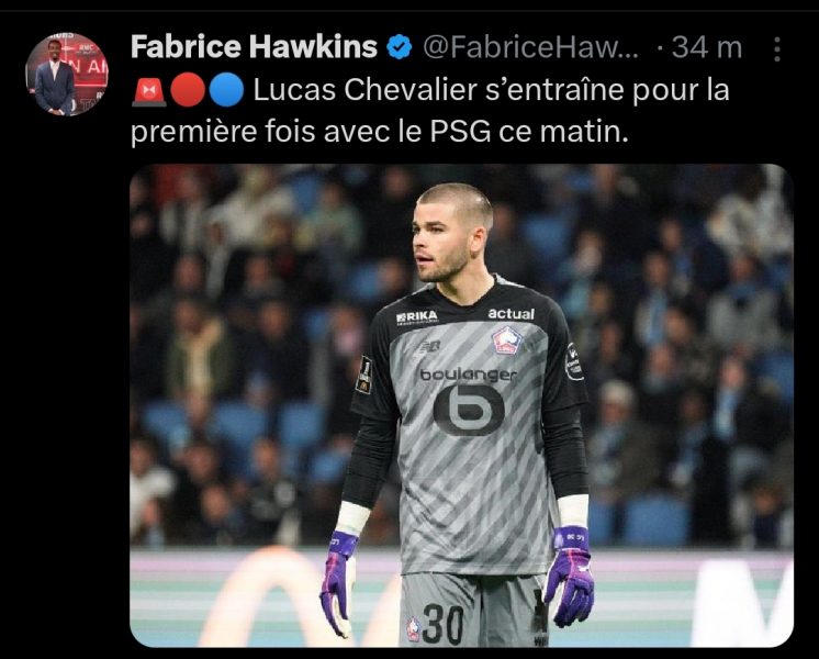 Surprise, Chevalier is already training with PSG!  