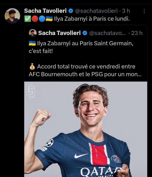 PSG Transfer  – Zabarnyi’s arrival date revealed!  