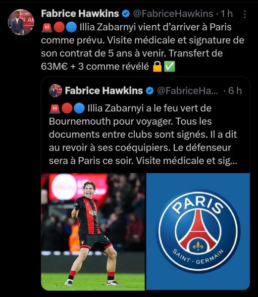 Transfer PSG – Zabarnyi has arrived in Paris!  