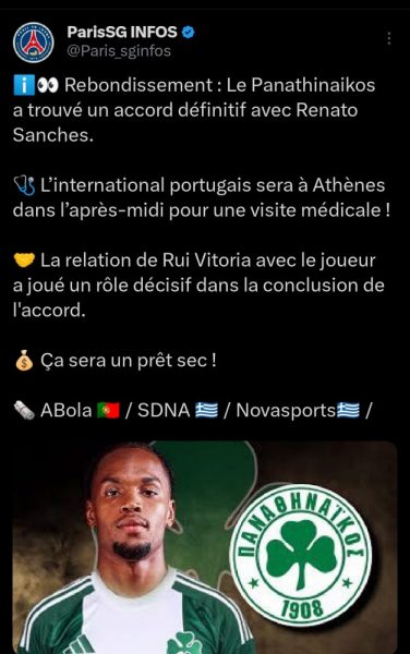 Transfer – PSG completes a deal, medical today!   