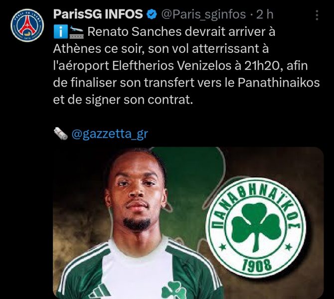 Transfer – PSG has succeeded, flight scheduled for today for this player  