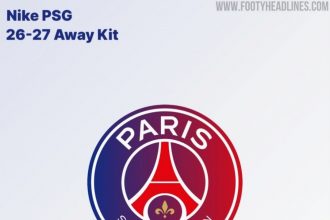 PSG's 2026/2027 away jersey with a special logo  