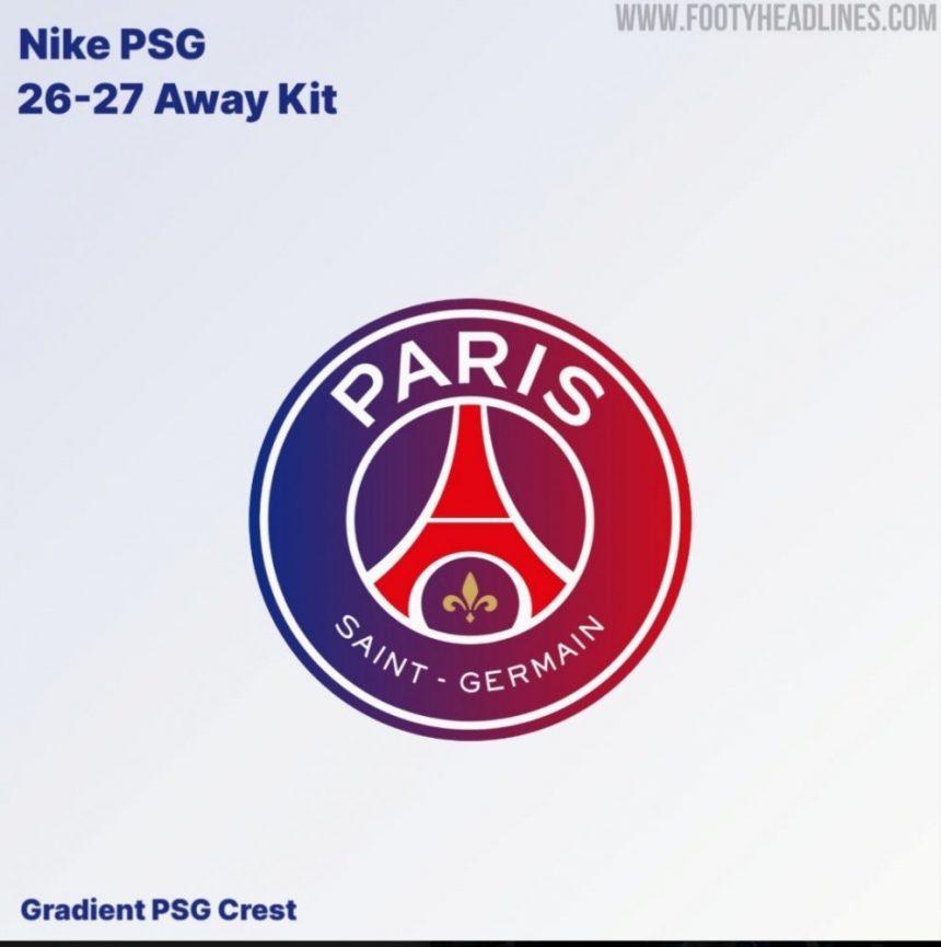 PSG's 2026/2027 away jersey with a special logo  