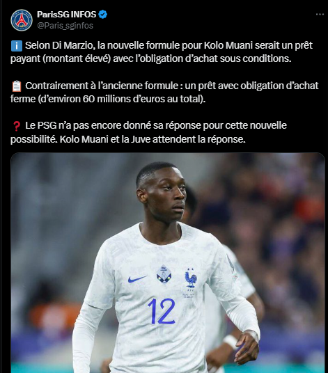 Transfer – A new deal for Kolo Muani at Juventus  