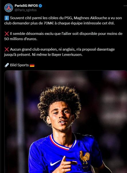 Transfer – Akliouche towards PSG, but AS Monaco too greedy?  