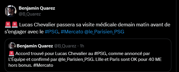 Transfer – PSG rush on a €40M deal, medical examination this Friday!  