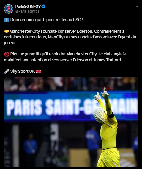 Transfer – Donnarumma and Manchester City, big news!  