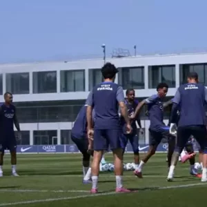 PSG players' return to training on video!  