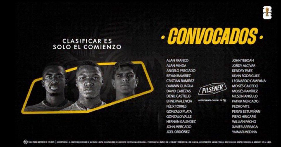 Ecuador's squad for the September break, 1 PSG player called up  