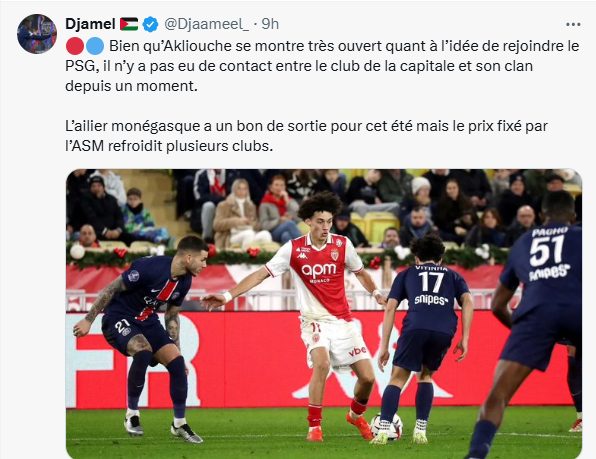 Transfer – Akliouche ready to sign for PSG!  
