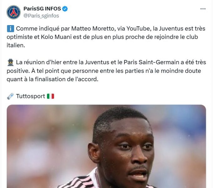 PSG Transfer – Kolo Muani's transfer almost finalized!  