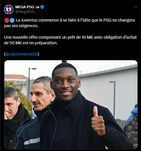 Transfer – Kolo Muani: PSG refuses to give up, Juventus trembles!  