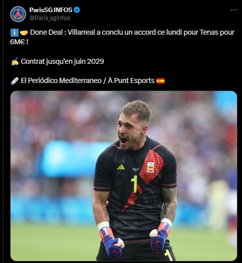 Transfer – €6 million: PSG has completed a transfer!  