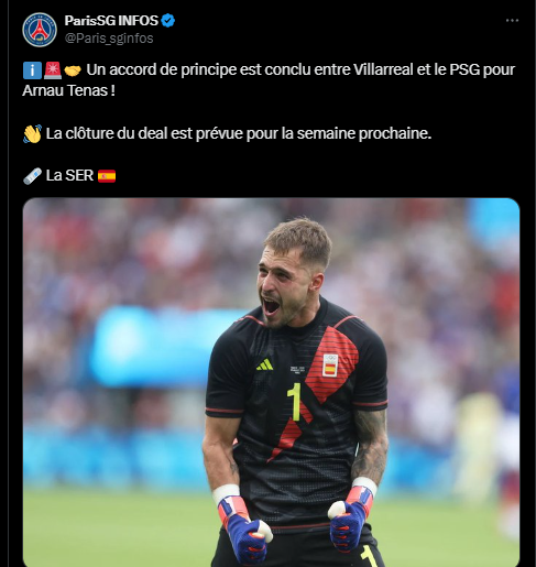 Transfer – PSG set to complete a deal next week  
