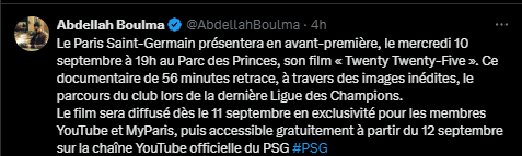 Official – PSG's documentary about its 2024-2025 Champions League campaign announced  