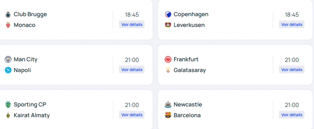 Champions League - Tuesday's results of the Matchday 1  