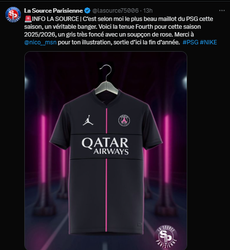 PSG's 2025/2026 fourth jersey unveiled PSG's 2025/2026 fourth jersey unveiled