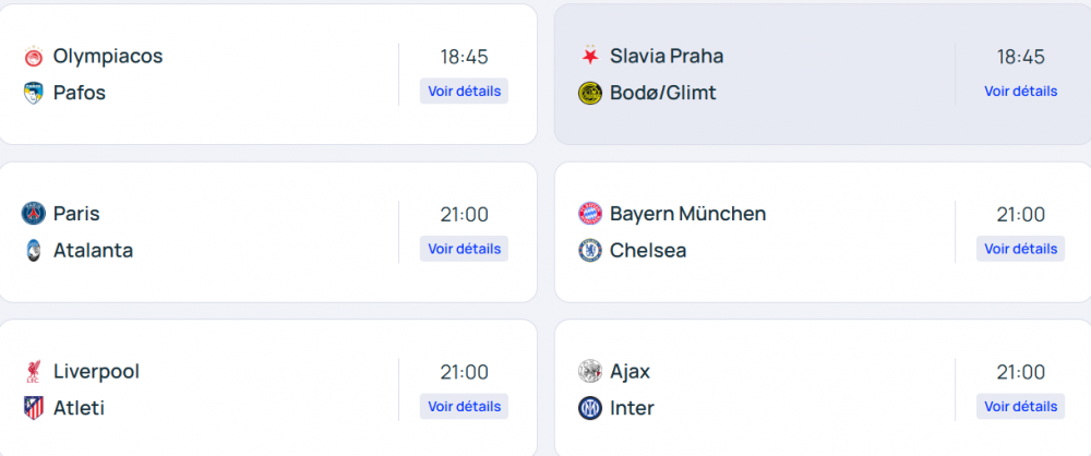 Champions League - Tuesday's results of the Matchday 1  