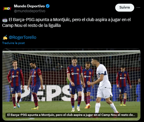 Barcelona vs PSG – A big change announced for the Champions League match Barcelona vs PSG – A big change announced for the Champions League match