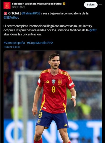 Official – A PSG player is injured and out for the international break!  