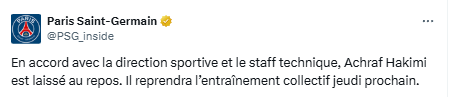 Official – PSG announces a major absence against Lorient!   Official – PSG announces a major absence against Lorient!